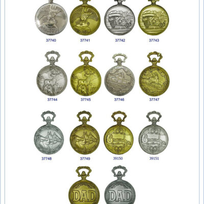 DACQA Engraved Pocket Watch – Gold Deer