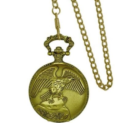 DACQA Engraved Pocket Watch – Gold Eagle