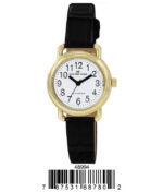 DACQA Faux Leather Band Watch – Gold/Black
