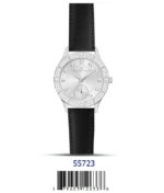 DACQA Faux Leather band watch – Gold/Black/Black