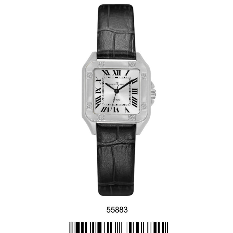 DACQA Faux Leather band watch – Gold/Black/Gold