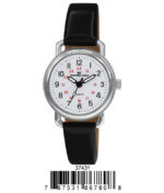 DACQA Faux Leather Band Watch – Gold/White/Brown