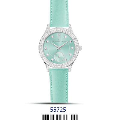 DACQA Faux Leather band watch – Silver/Green