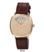 DACQA Faux Leather Band Watch – Special – Green/Silver