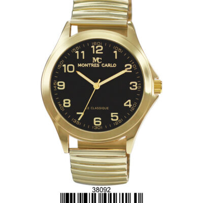 DACQA Flex Band Watch – Gold/Black