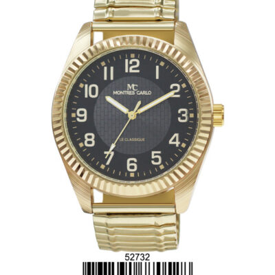 DACQA Flex Band Watch – Gold/Black