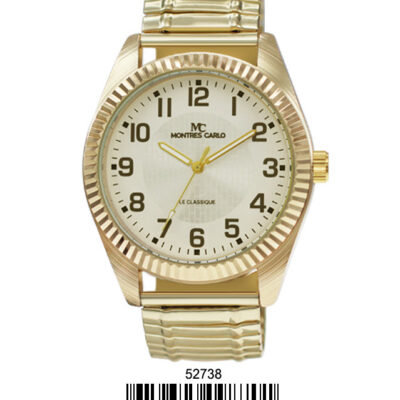 DACQA Flex Band Watch – Gold/Gold