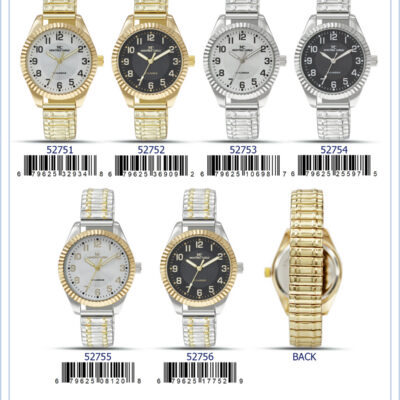 DACQA Flex Band Watch – Gold/White