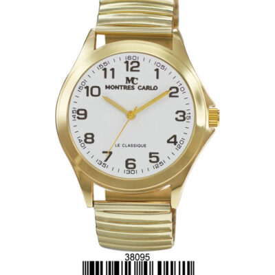 DACQA Flex Band Watch – Gold/White