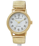 DACQA Flex Band Watch – Gold/White