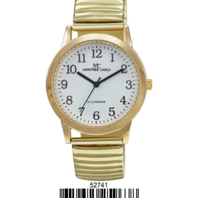 DACQA Flex Band Watch – Gold/White