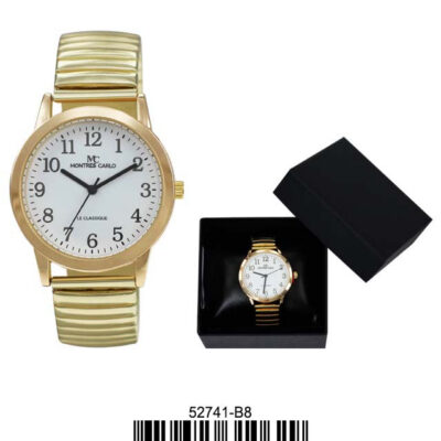 DACQA Flex Band Watch – Gold/White B8 Boxed