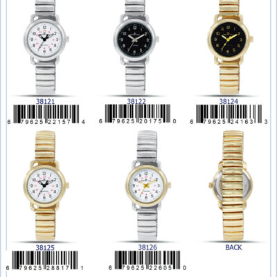 DACQA Flex Band Watch – Gold/White/Gold