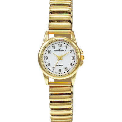 DACQA Flex Band Watch – Gold/White/Gold