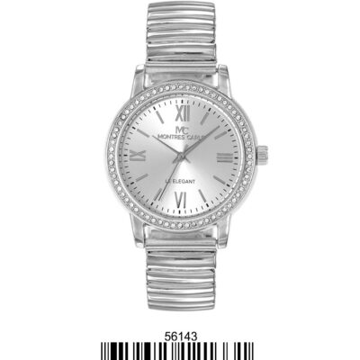 DACQA Flex Band Watch – Silver