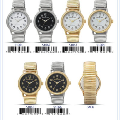 DACQA Flex Band Watch – Silver/Black