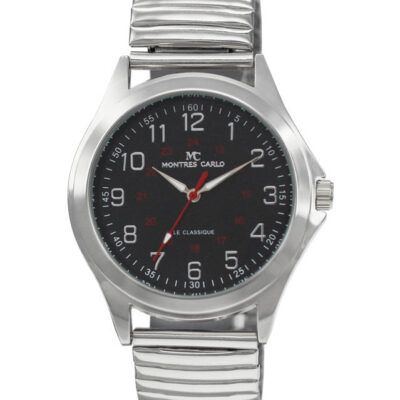 DACQA Flex Band Watch – Silver/Black