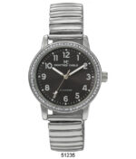 DACQA Flex Band Watch – Silver/Black