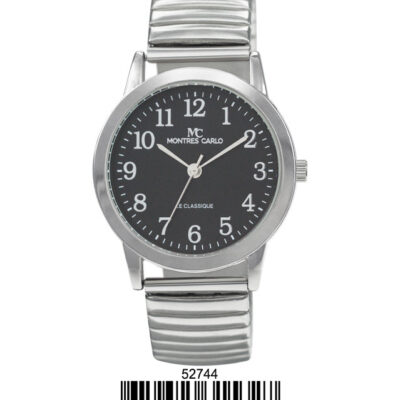 DACQA Flex Band Watch – Silver/Black