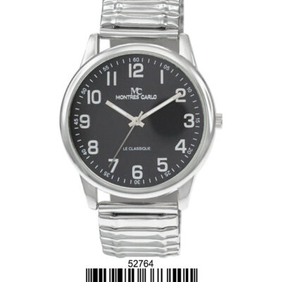 DACQA Flex Band Watch – Silver/Black