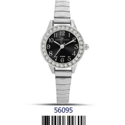DACQA Flex Band Watch – Silver/Black