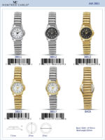 DACQA Flex Band Watch – Silver/Black/Silver
