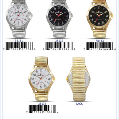 DACQA Flex Band Watch – Silver/White