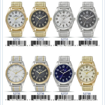 DACQA Flex Band Watch – Silver/White