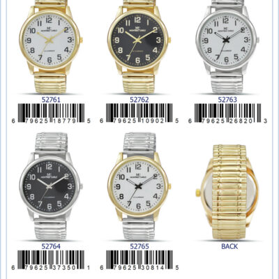 DACQA Flex Band Watch – Silver/White