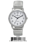 DACQA Flex Band Watch – Silver/White