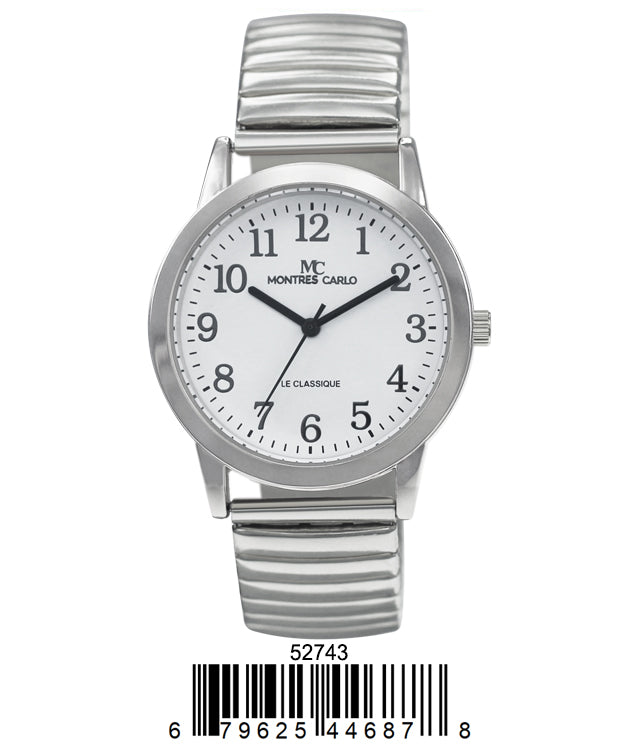 DACQA Flex Band Watch – Silver/White DACQA Flex Band Watch – Silver/White