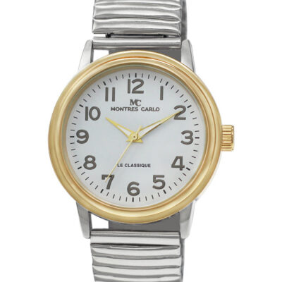 DACQA Flex Band Watch – Two-Tone/White