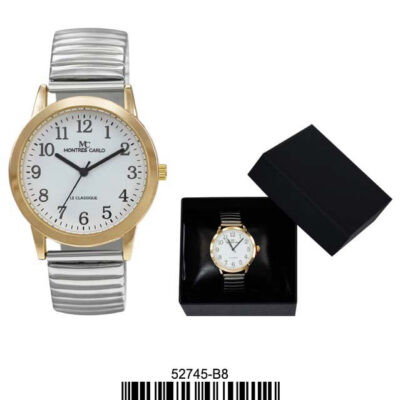 DACQA Flex Band Watch – Two-Tone/White B8 Boxed