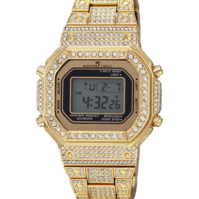 DACQA Iced Digital Watch Special – Gold