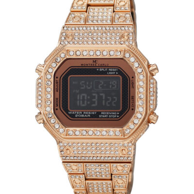 DACQA Iced Digital Watch – Special – Rose Gold