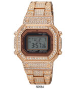 DACQA Iced Digital Watch Special – Rose Gold