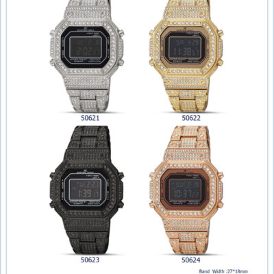 DACQA Iced Digital Watch – Special – Rose Gold