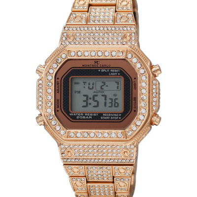 DACQA Iced Digital Watch Special – Rose Gold