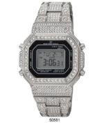 DACQA Iced Digital Watch Special – Silver