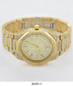 DACQA Iced Out Metal Band Watch – Gold
