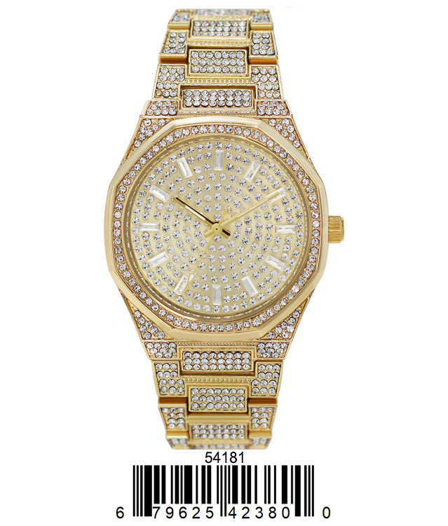 DACQA Iced Out Metal Band Watch – Gold DACQA Iced Out Metal Band Watch – Gold