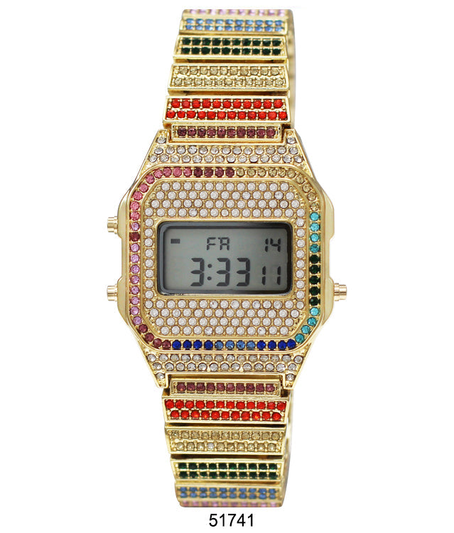 DACQA Iced Retro LCD Watch – Special – Gold/Rainbow DACQA Iced Retro LCD Watch – Special – Gold/Rainbow