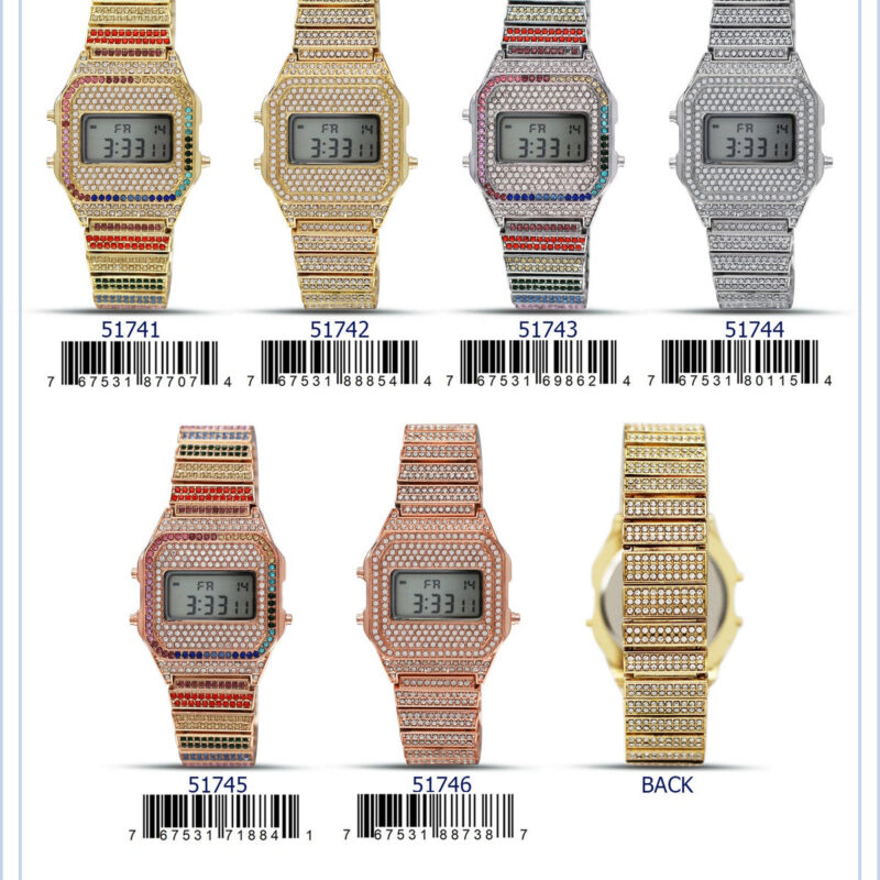 DACQA Iced Retro LCD Watch – Special – Silver