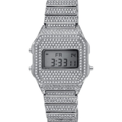 DACQA Iced Retro LCD Watch – Special – Silver