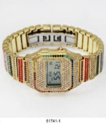 DACQA Iced Retro LCD Watch – Special – Silver/Rainbow