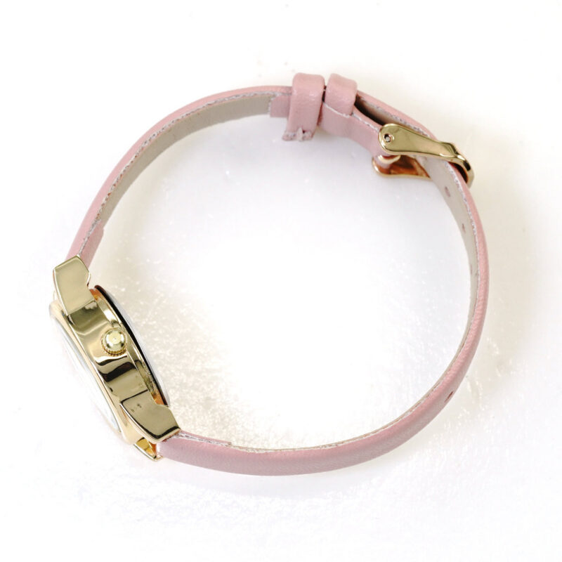 DACQA Jewellery Gift Box with Faux leather band Watch – Pink