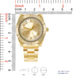 DACQA Jewellery Gift Box with Metal Watch – Gold