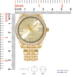 DACQA Jewellery Gift Box with Metal Watch – Gold