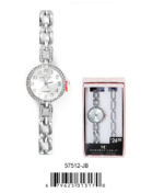 DACQA Jewellery Gift Box with Metal Watch – Silver