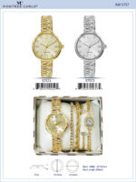 DACQA Jewellery Gift Box with Metal Watch – Silver